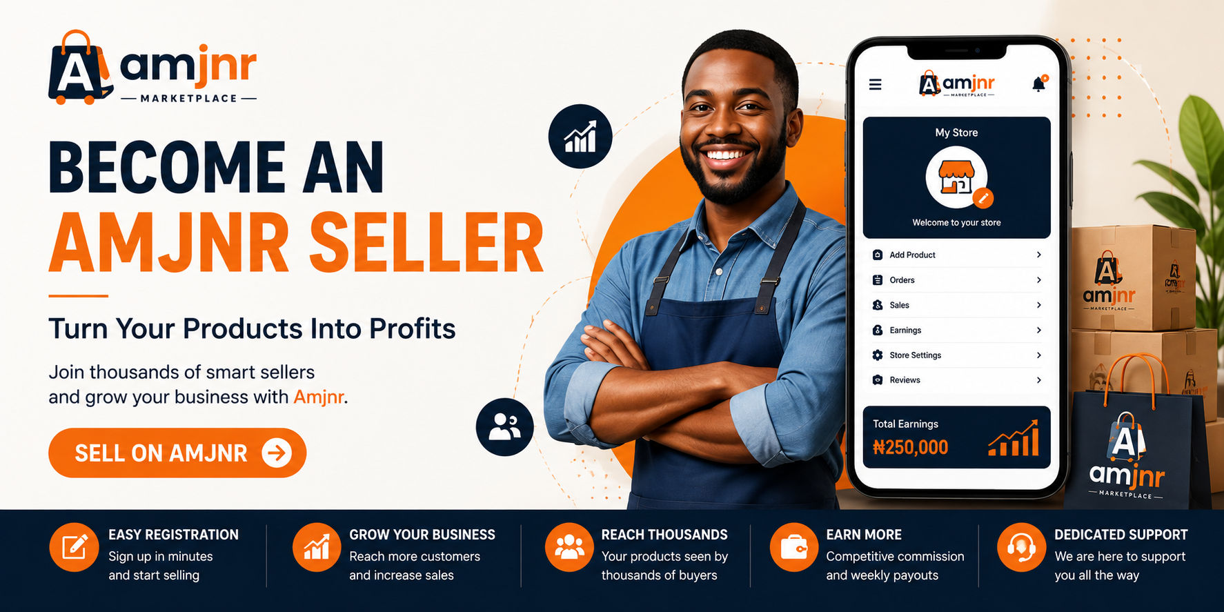 Become an Amjnr seller